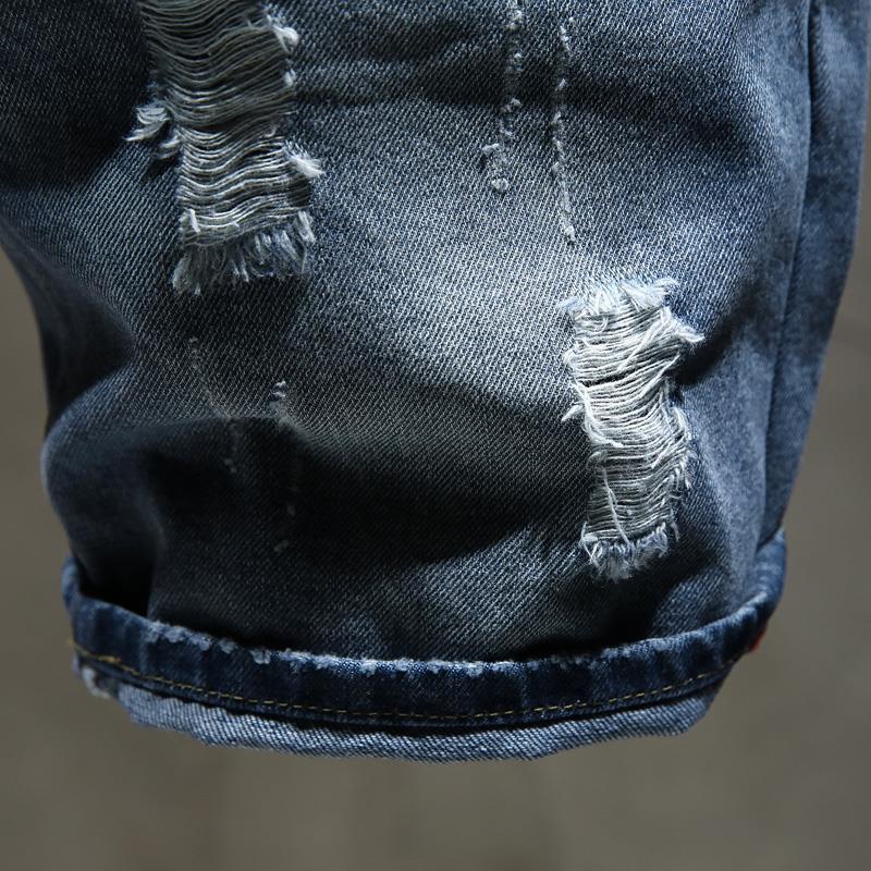 Quần Short Jeans Phối Túi Hộp Thời Trang Cho Nam