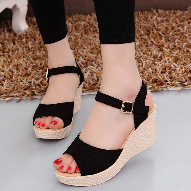 2021Summer New Non-Slip Fashion Sandals Waterproof Platform Peep-Toe Sandals