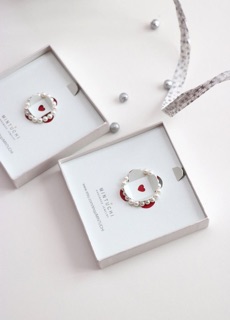 Nhẫn cườm beaded ring hạt trai phong cách hàn quốc