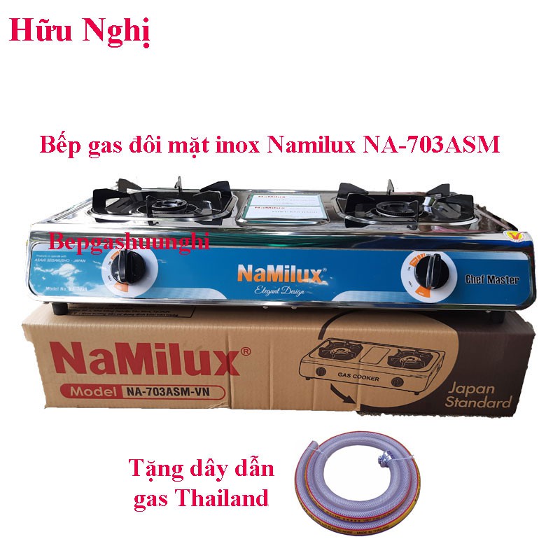 Bếp gas đôi mặt inox Namilux NA-703ASM