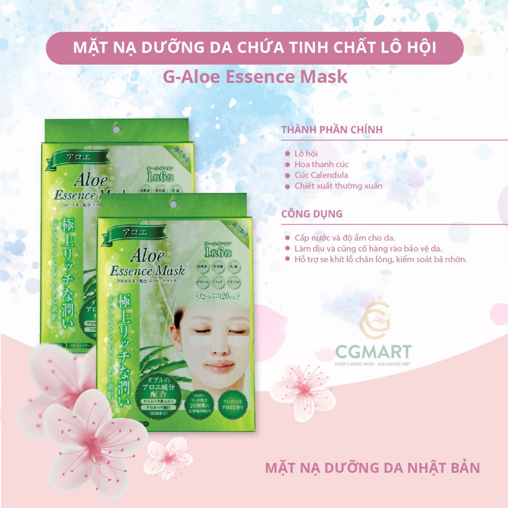 Mặt Nạ Cao Cấp Dưỡng Da Dưỡng Ẩm Tinh Chất Lô Hội S-Labo Aloe Essence Mask Nội Địa Nhật Bản