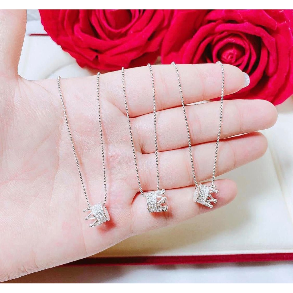Dây chuyền nữ bạc S925 Ý - vòng cổ bạc nữ sang chảnh đính đá sáng bóng - Trang Sức Bạc 9999
