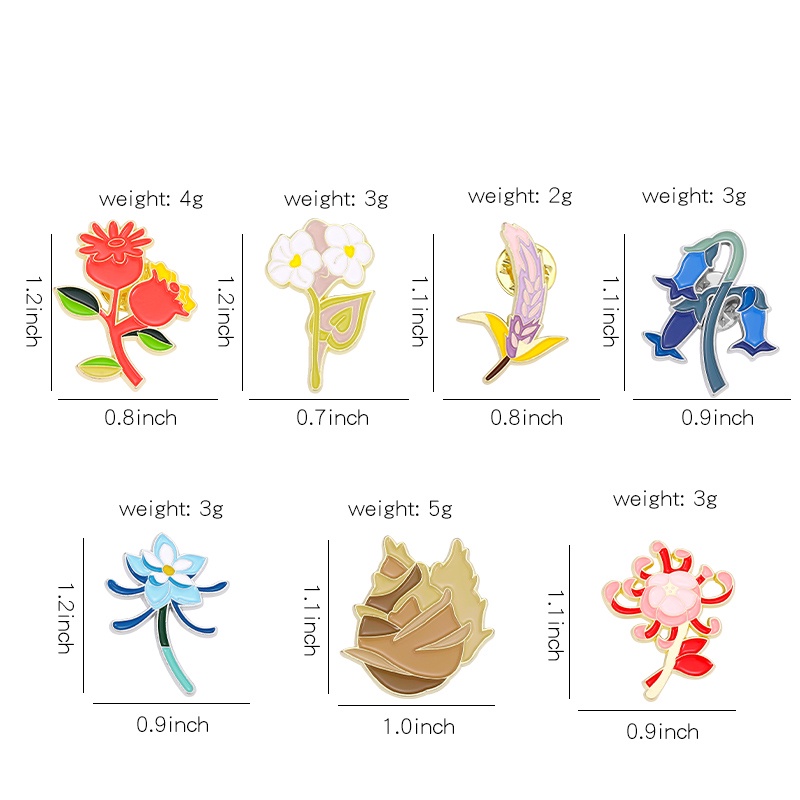 Huy Hiệu Cài Áo Kim Loại Tráng Men Hình Ngọn Lửa Frozen Liyue Cho Bạn Bè