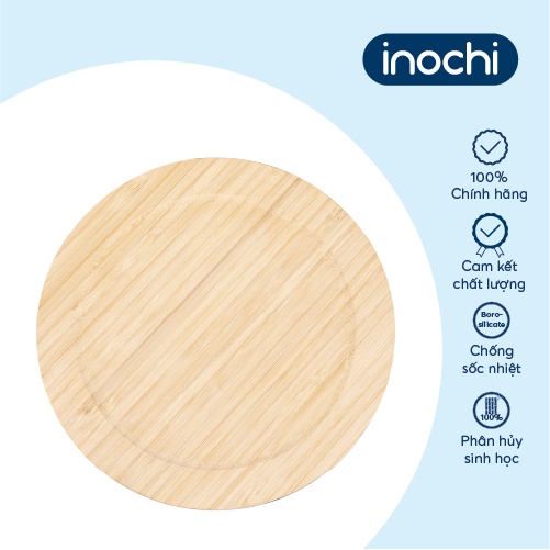 Hộp thuỷ tinh tròn nắp tre Inochi-Nikko