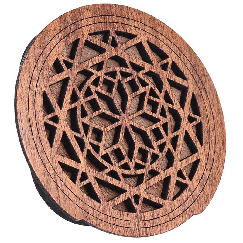 Guitar Wooden Soundhole Sound Hole Cover Block Feedback Buffer Mahogany Wood for EQ Acoustic Folk Guitars,Style 1