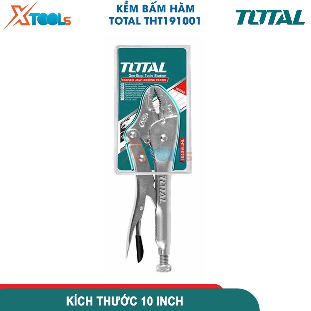 Kìm bấm hàm 10inch TOTAL THT191001 thép cr-v mạ niken cứng chắc, kềm bấm chết đa năng - CHÍNH HÃNG-XTOOLS