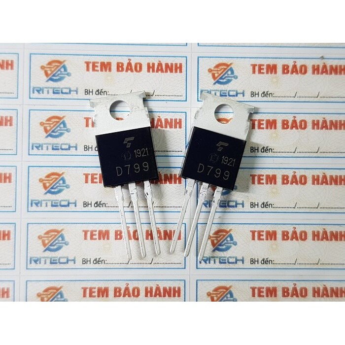 Combo 3 con 2SD799, D799 Transistor NPN TO-220 600V 6A