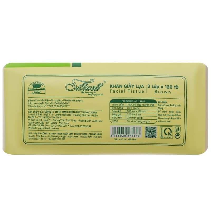 Giấy rút gấu trúc Silkwell 120 tờ *3 lớp