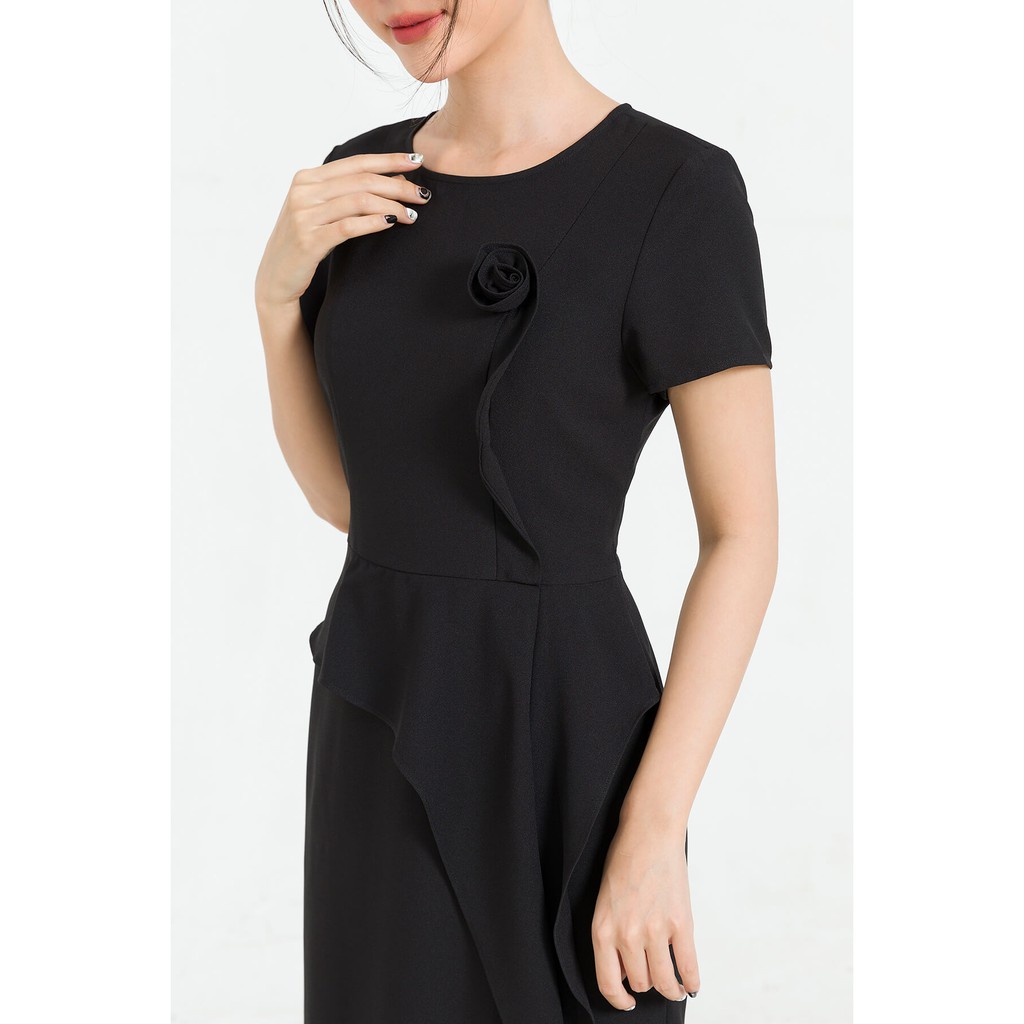 Đầm LAMER Bèo Lệch Hoa Quấn L63T20H010