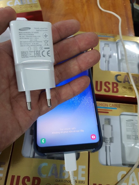 [FREE SHIP] Combo bộ Sạc nhanh Samsung Fast Charge 2.0 zin chính hãng chuẩn quy trình sản xuất Samsung