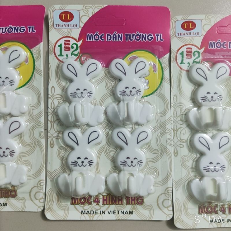 Móc dán nhựa siêu dính nhiều hình ngộ nghĩnh