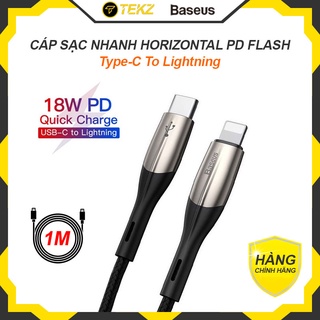 Cáp Sạc Nhanh Baseus Horizontal PD Flash Charge Data Cable Type-C To Lightning 18W Dùng Cho iPhone, iPad