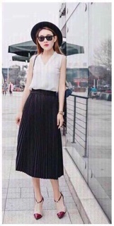 Chân váy dập li sang chảnh