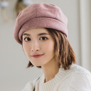 Unique design striped beret hat for women