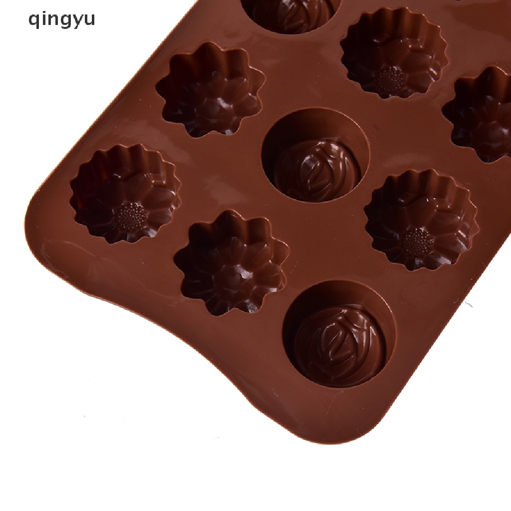 1 Khuôn Silicone Hình Hoa Hồng Làm Bánh / Xà Phòng