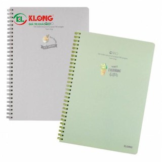  Vở lò xo kép Caro B5 bìa nhựa - 80 trang; MS: 574  Sổ caro Klong  