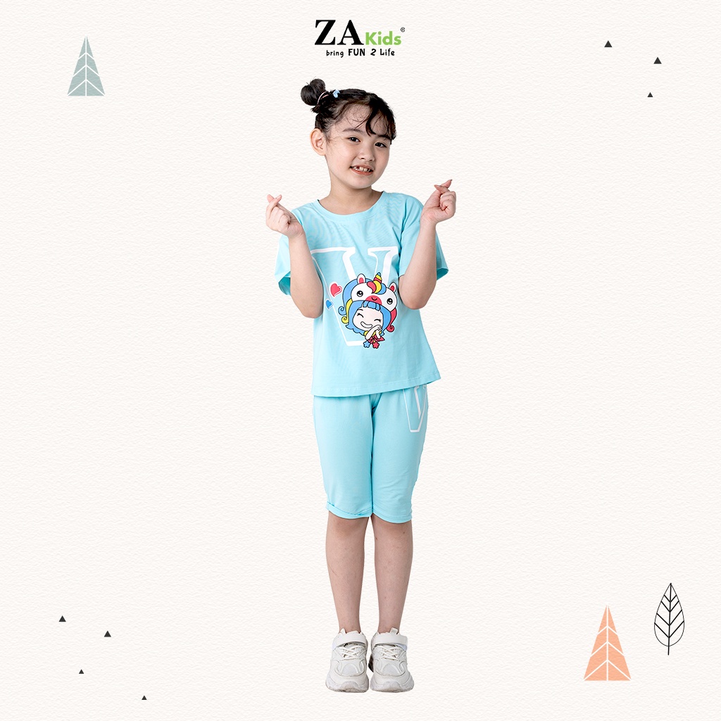 Bộ Quần Áo Thun Ngắn Tay Bé Gái (2-10 Tuổi) ZA Kids A429T/ZA22188TN