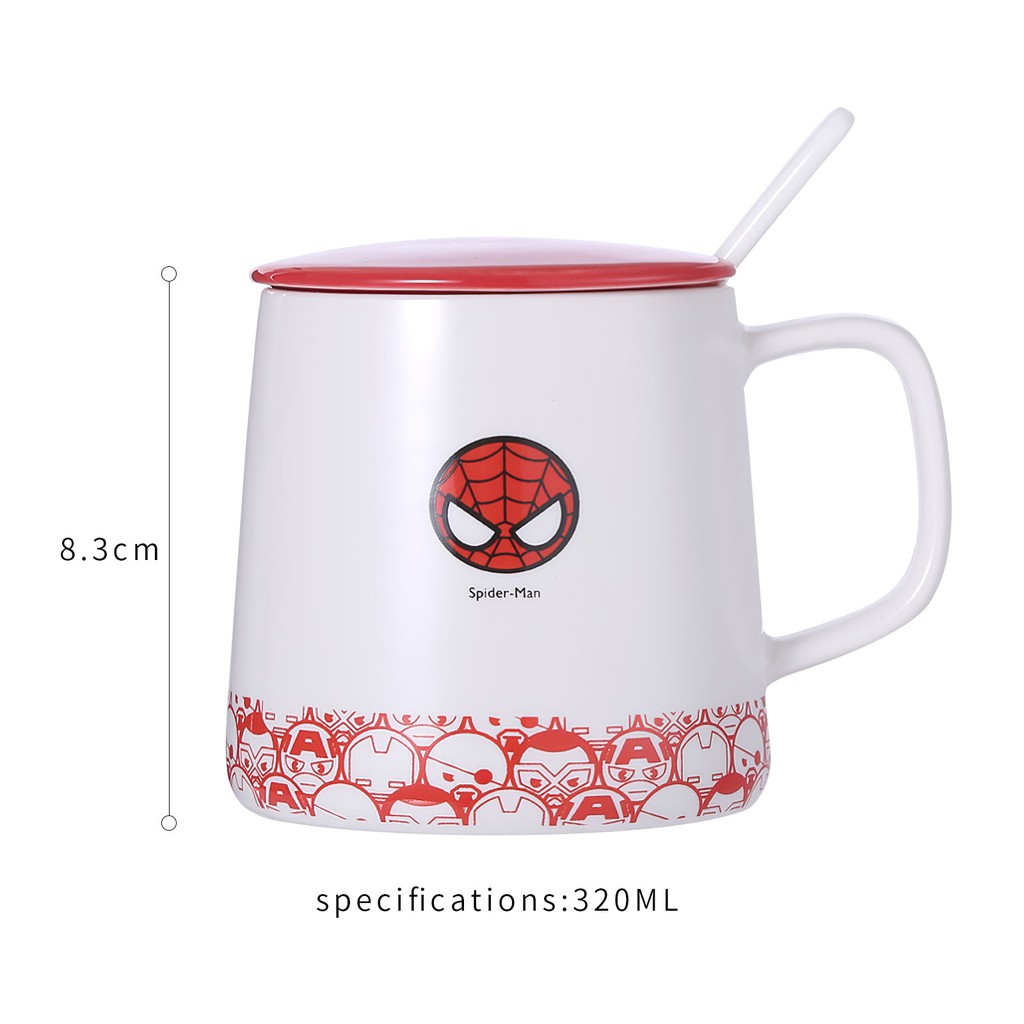 Ly sứ Miniso kèm nắp MARVEL 320ml - Hàng chính hãng