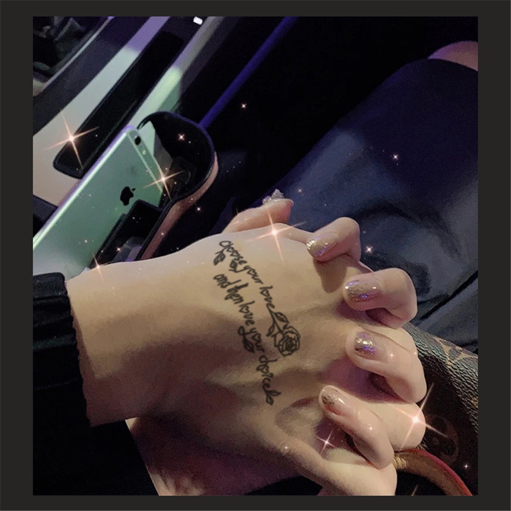 1 Hình Xăm Dán Chống Thấm Nước Truyền Cảm Hứng Tiếng Anh