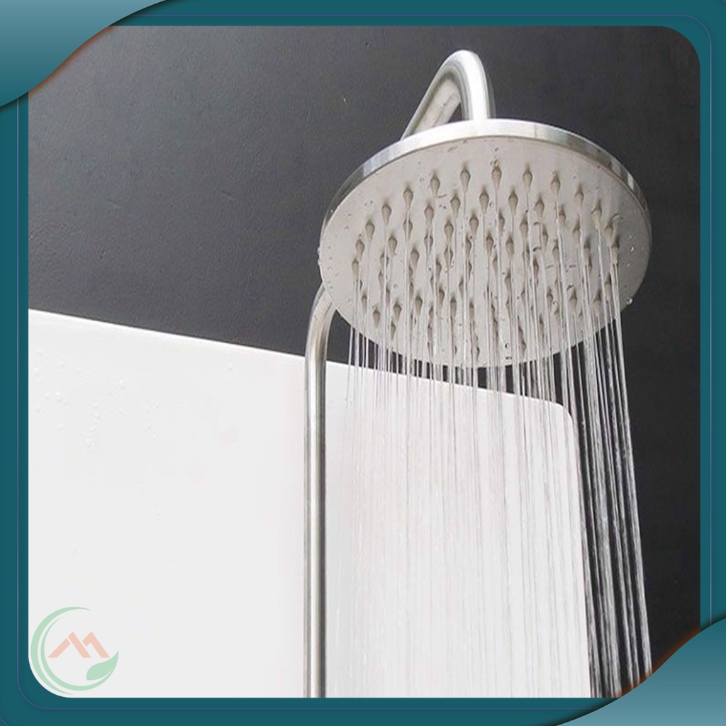 [ Hàng Mới Về ] Bát sen tắm đứng inox 304 đường kính 20cm trắng mờ cổ xoay linh hoạt cao cấp dùng cho bộ sen tắm đứng