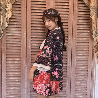 Áo khoác ngoài Kimono hoa anh đào A0347T