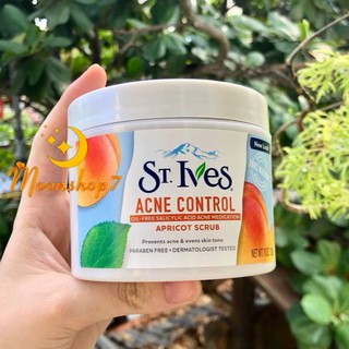 Tẩy da chết body St Ives đào mơ Acne Control Apricot Scrub Mỹ 283g
