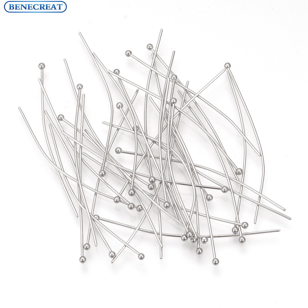 Bộ 20 Cái 100 Cái Chốt Đầu Bi Bằng Thép Không Gỉ Mạ Vàng 304 Kích Thước 20-50mm