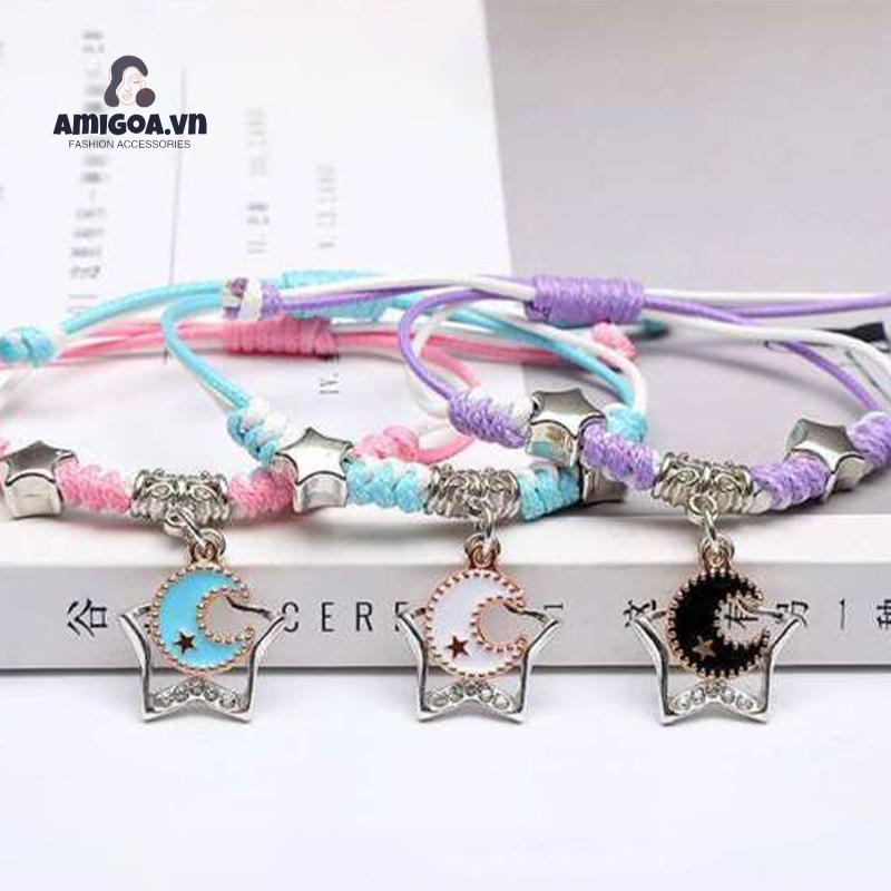 ✨✨Set 3 Vòng Tay May Mắn Dạ Quang Mặt Trăng / Hoa Thời Trang Cho Cặp Đôi