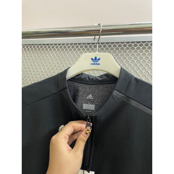 💥XẢ HÀNG 2021💥 Áo khoác gió nam adidas cổ tròn, viền phảng quang, logo 3 sọc bên vai