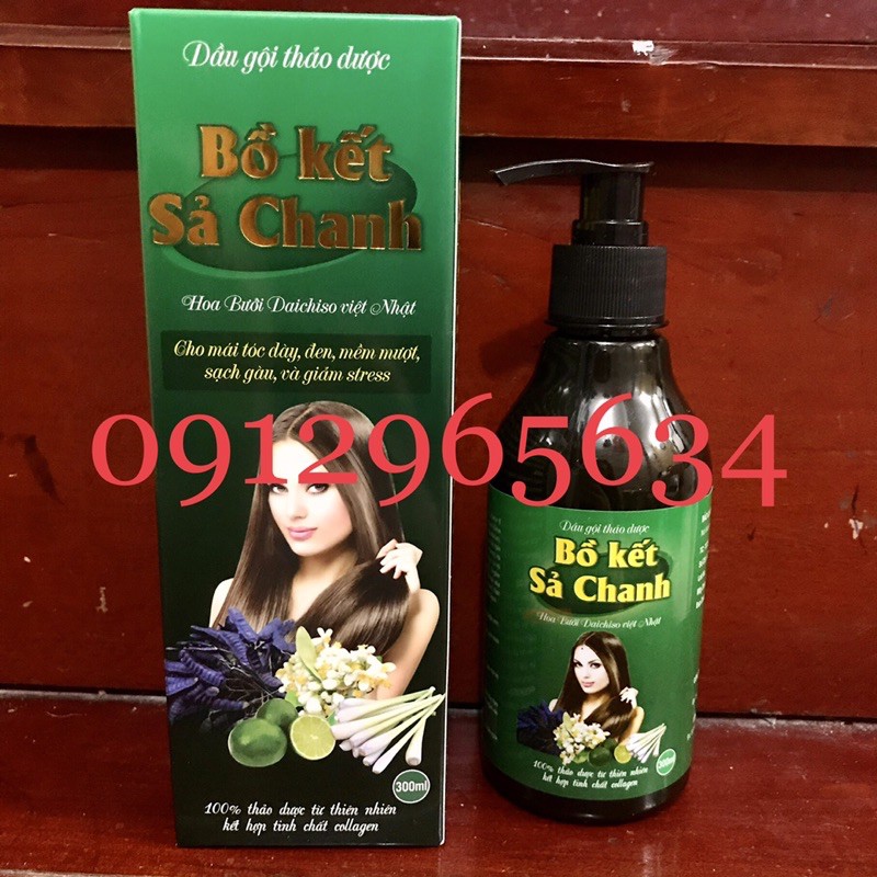 Dầu gội thảo dược Bồ kết sả chanh sạch gàu, ngăn ngừa rụng tóc hiệu quả