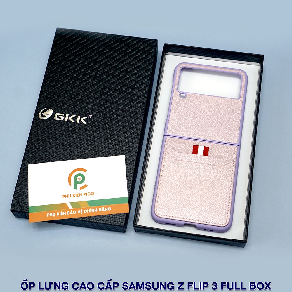 Ốp lưng Samsung Z Flip 3 Cao cấp có kính cường lực kèm ví thông minh - Ốp Samsung Galaxy Z Flip 3