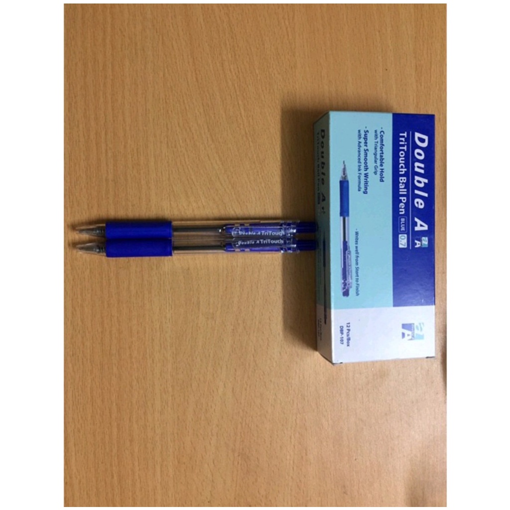 Bút bi bấm nhiều màu Tritouch Double A ngòi 0.7mm hàng chất lượng - Bút bi học sinh, văn phòng