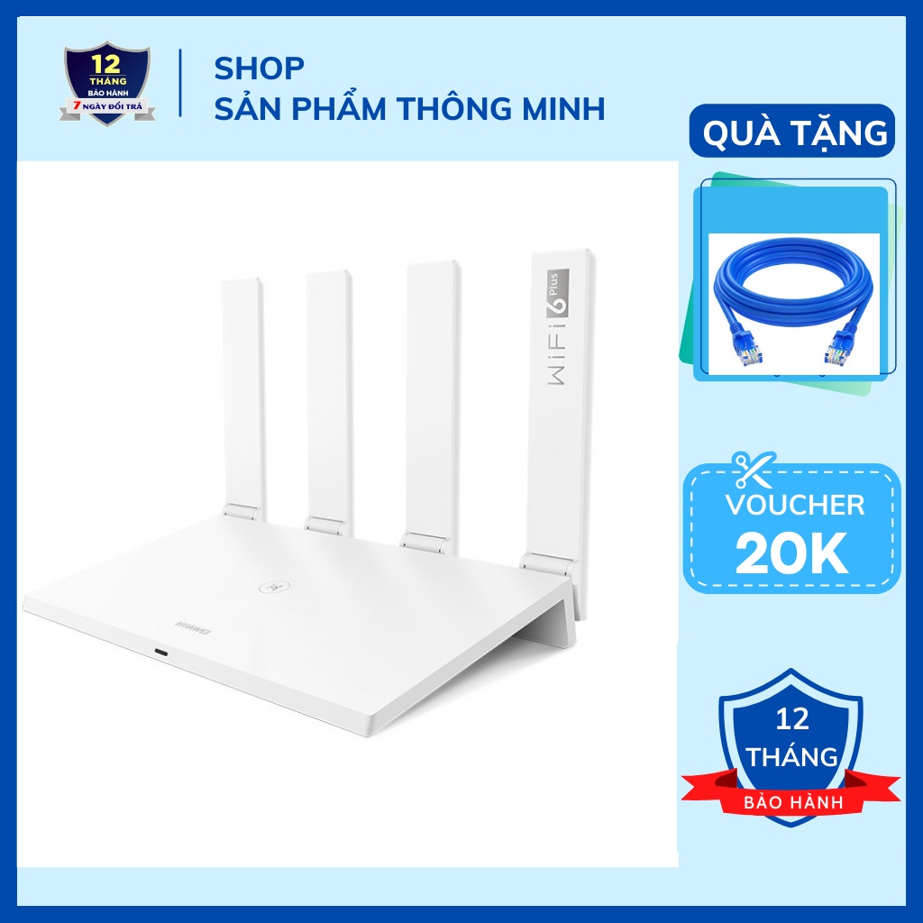 Bộ phát Wifi Router Huawei AX2 Pro - AX3 - AX3 Pro băng tần kép - Wifi 6+ 3000Mbps - hỗ trợ Mesh - kết nối 128 thiết bị