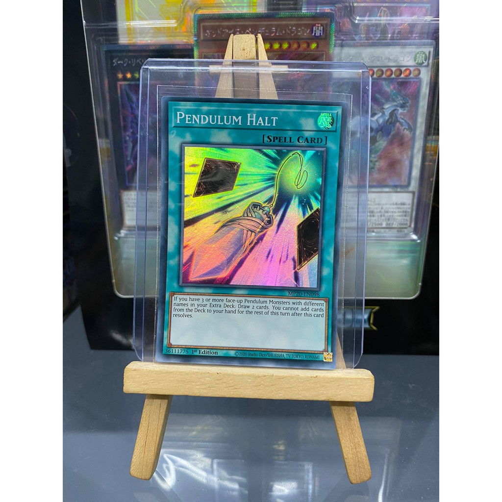 [ Dưa Hấu Yugioh ] Lá bài thẻ bài Pendulum Halt - Super Rare - Tặng bọc bài nhựa bảo quản