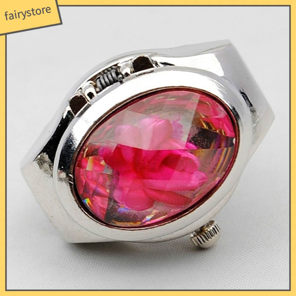 Nhẫn Đính Đá Thạch Anh Hình Oval Thời Trang Cho Nam Nữ