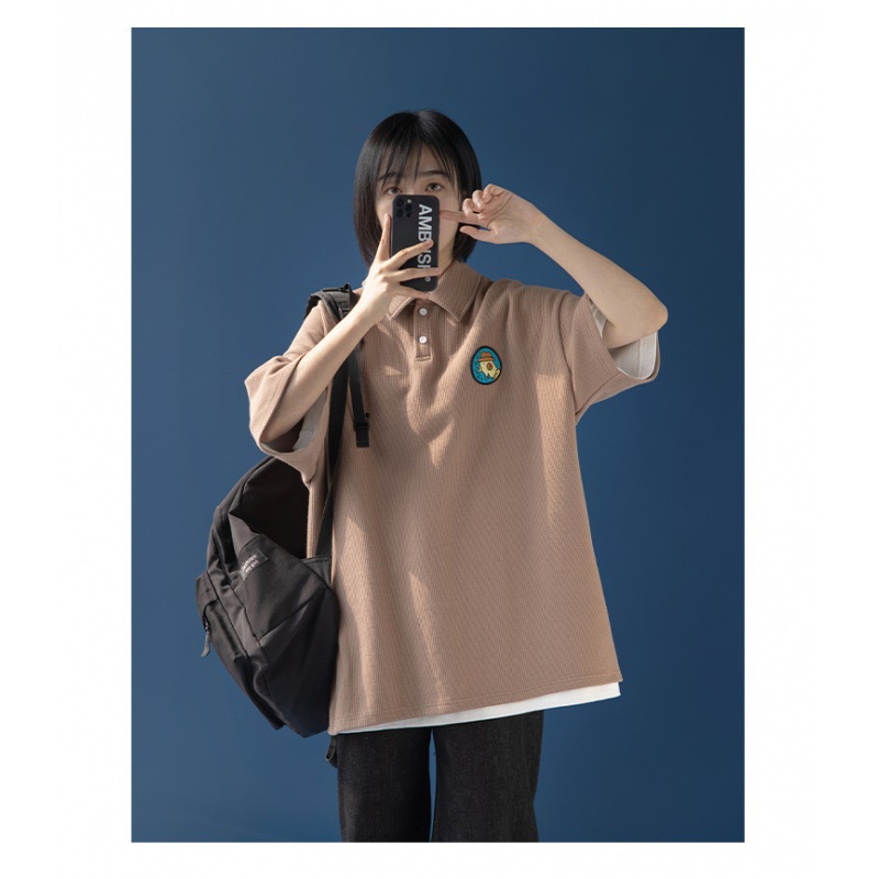 Polo Áo Nữ Nam Chất Thun Mềm Mát Form Rộng In Hình Như ẢNh Siêu Cute Hột Me Phong Cách Hàn Quốc Đáng Yêu NăngĐộngTTQ0392