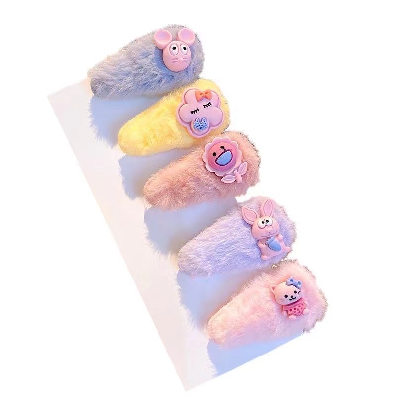 Bộ kẹp tóc hoạt hình thời trang Hàn Quốc xinh xắn cho bé