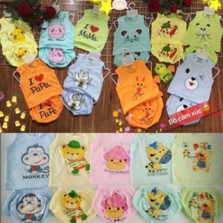 (Tặng Quần Đùi) SET 5 BỘ CHÍP BÉ TRAI, BÉ GÁI