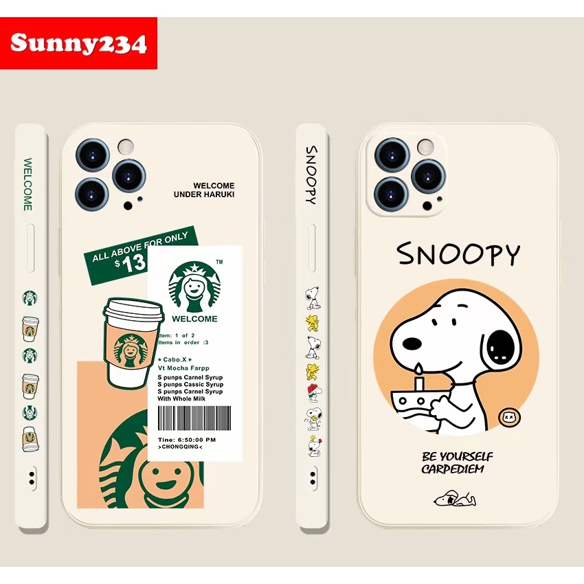 Ốp điện thoại mềm hình Starbucks Snoopy cho REDMI NOTE 9 NOTE9 PRO 9S NOTE10 PRO 10 XIAOMI POCO X3 M3 PRO 9A 9C