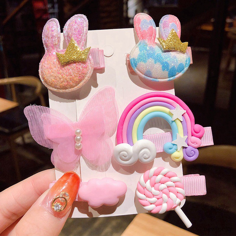 Set 6 kẹp tóc phong cách Hàn Quốc nữ tính dễ thương