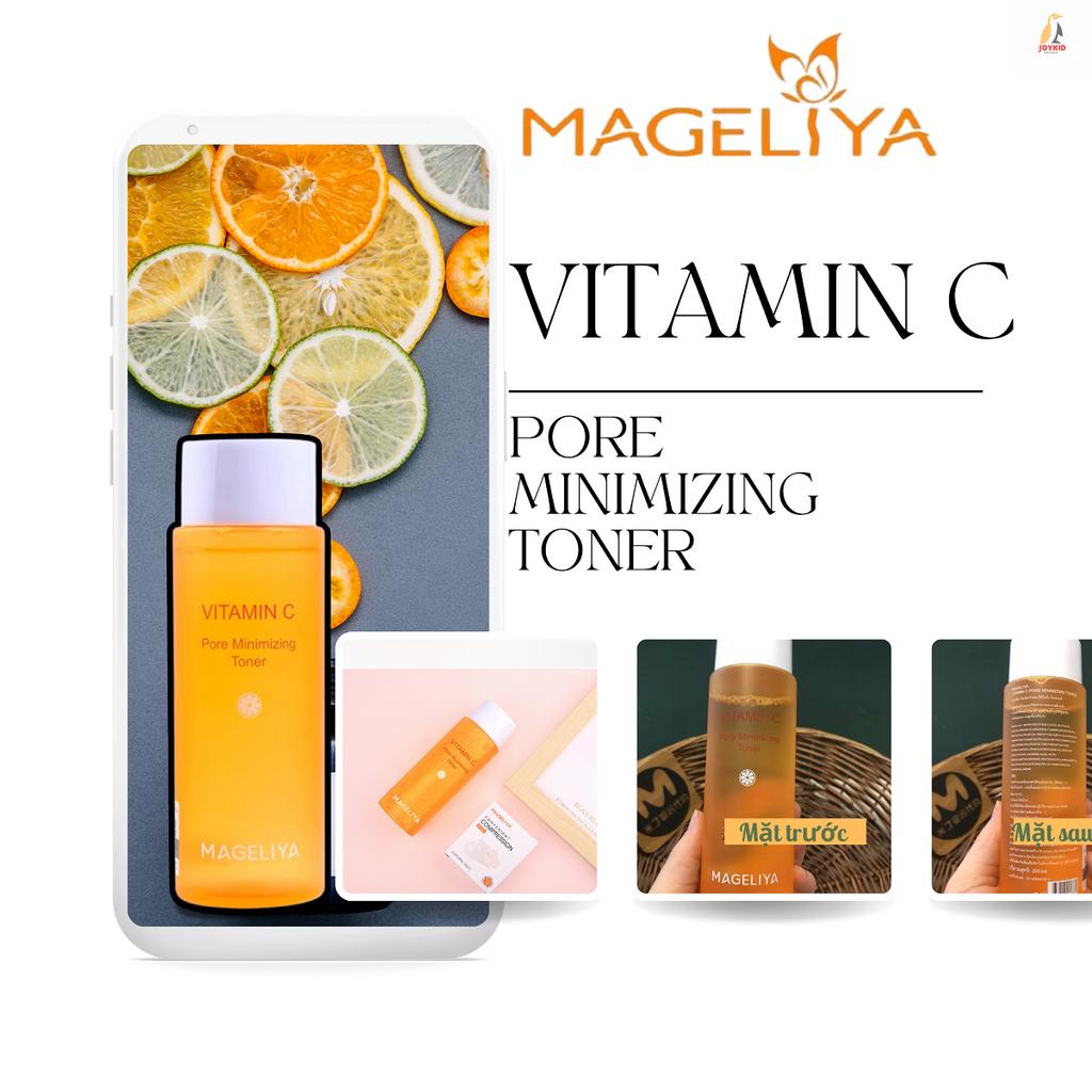Nước hoa hồng Mageliya Vitamin C Pore Minimizing Toner se khít lỗ chân lông, dưỡng ẩm, ngừa mụn Thái Lan 200ml