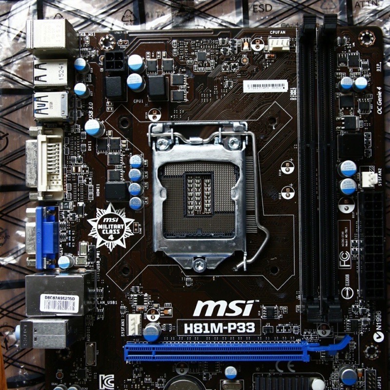 Main Msi h81 p33 hàng đẹp 98%