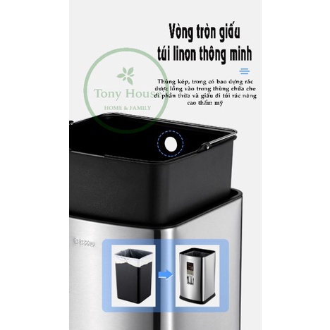 Thùng rác inox thông minh CCKO công nghệ Đức