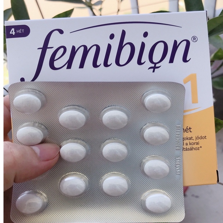 Vỉ Lẻ Femibion 1 sản xuất tại Đức dùng cho giai đoạn 3 tháng đầu.