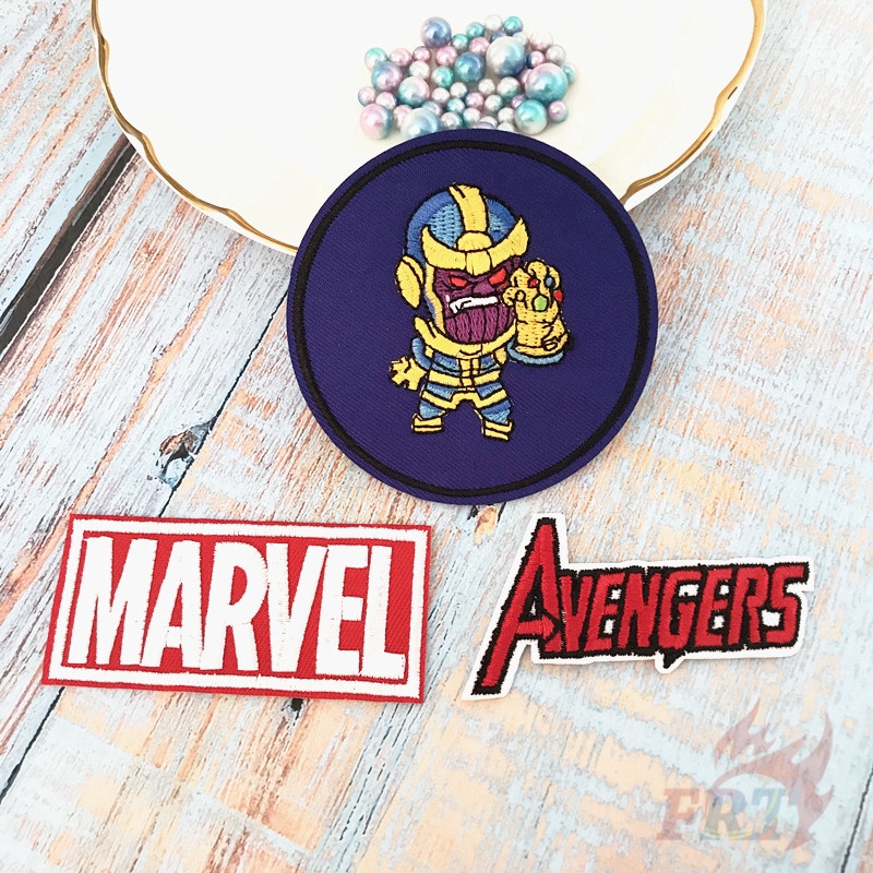 Set 1 / 2 Miếng Vá Nhiệt Dùng Trang Trí Áo Quần Hình Nhân Vật Siêu Anh Hùng Dễ Thương