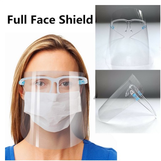 Kính che mặt phòng dịch - Kính Mắt Chống Giọt Bắn Đồ Bảo Hộ Full Face -Face Shield  [ KHẨU TRANG NHỰA ]