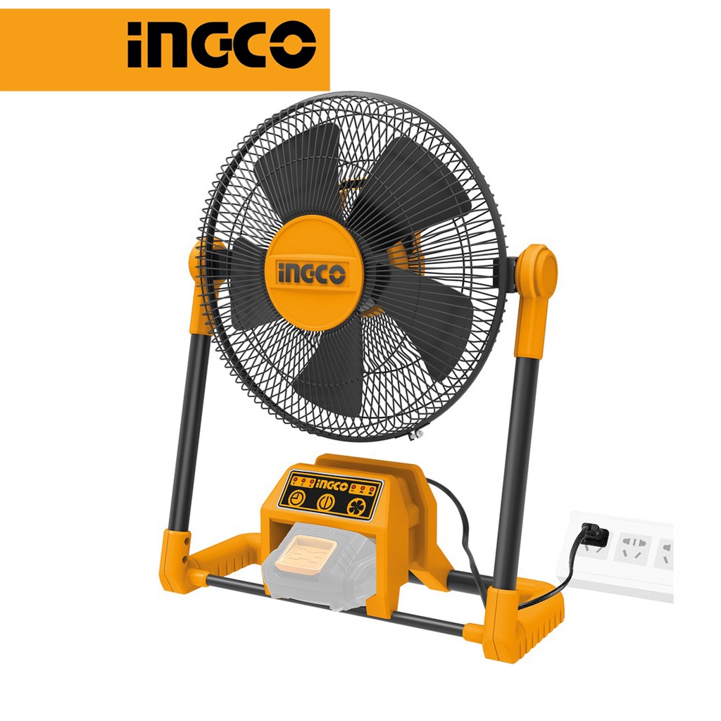 INGCO CFALI2001 Quạt để bàn dùng pin 20V &amp; điện Ingco loại 30cm Không kèm pin và sạc