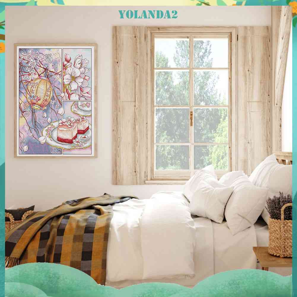 Toàn Bộ Bộ Tranh Thêu Chữ Thập 11CT DIY Hình Hoa Anh Đào