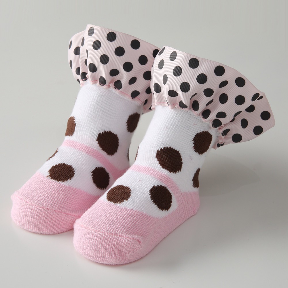 Đôi Vớ Sanlutoz Thiết Kế Màu Hồng Phong Cách Công Chúa Dễ Thương Cho Bé Gái Sơ Sinh