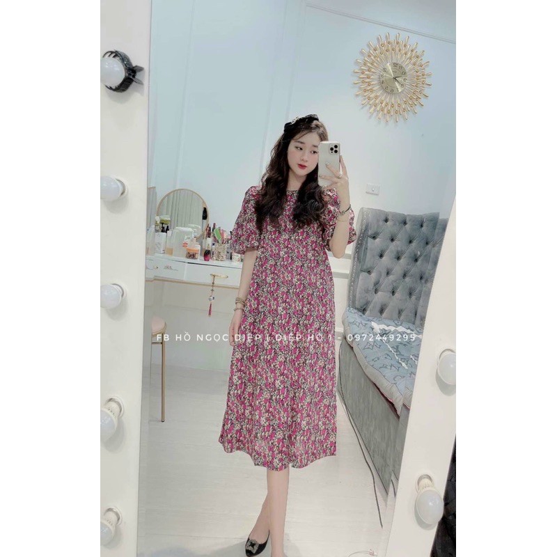 Đầm Hoa lụa Hotrend Freesize